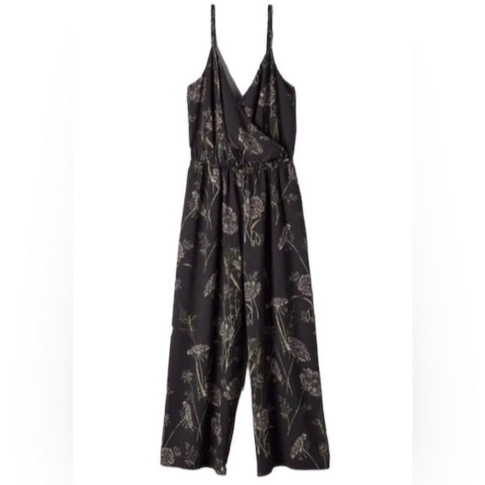 Aritzia Wilfred Melodie Floral Print Spaghetti Strap Jumpsuit Pantsuit size xxs